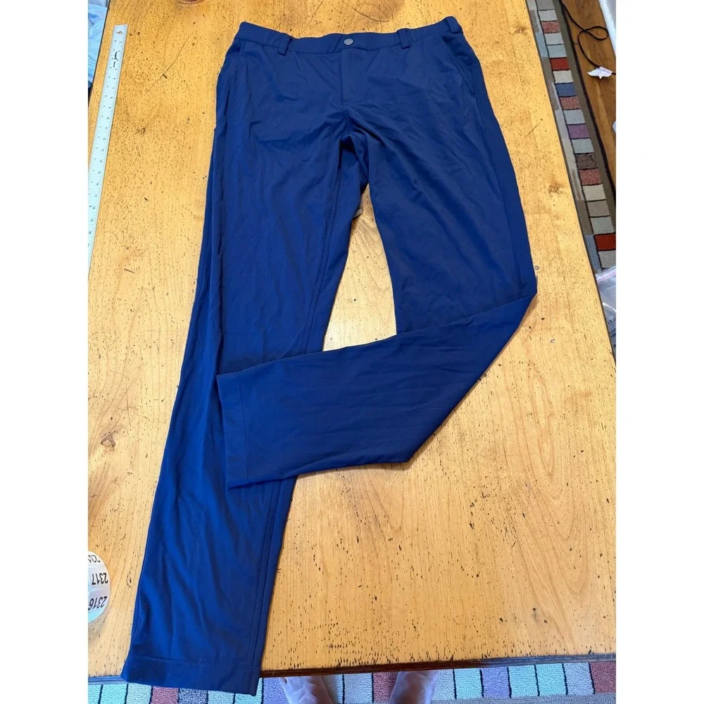 Redvanly Golf Pants Size L Navy Blue Performance Stretch Trousers Mens